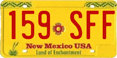 NM license plate 159SFF