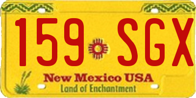 NM license plate 159SGX