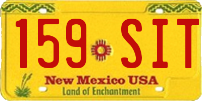 NM license plate 159SIT