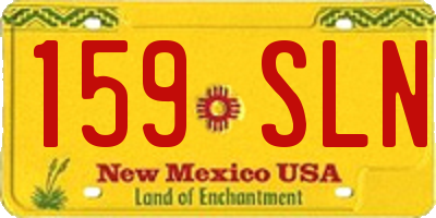 NM license plate 159SLN