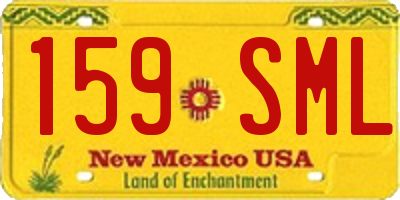 NM license plate 159SML