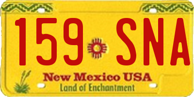 NM license plate 159SNA