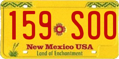 NM license plate 159SOO