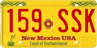NM license plate 159SSK