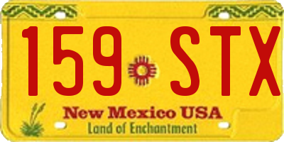 NM license plate 159STX