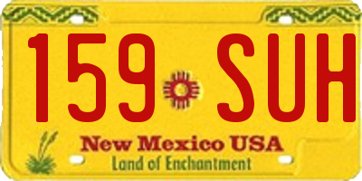 NM license plate 159SUH