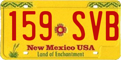 NM license plate 159SVB