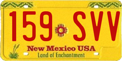 NM license plate 159SVV