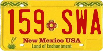 NM license plate 159SWA