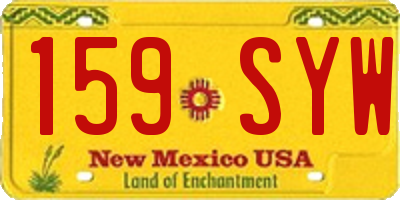 NM license plate 159SYW