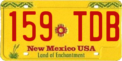 NM license plate 159TDB