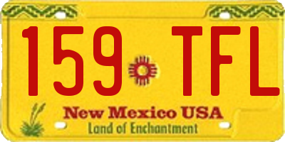 NM license plate 159TFL