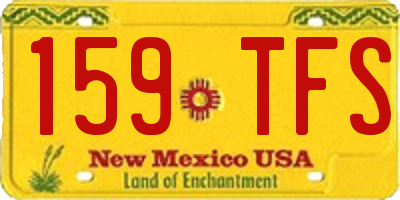 NM license plate 159TFS