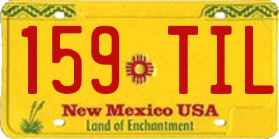 NM license plate 159TIL