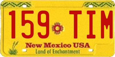 NM license plate 159TIM