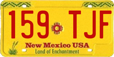 NM license plate 159TJF