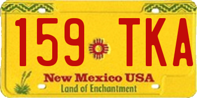 NM license plate 159TKA