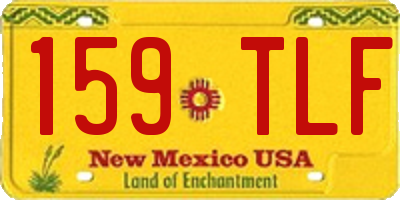 NM license plate 159TLF