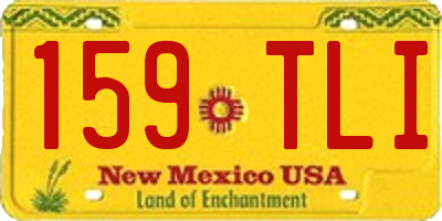 NM license plate 159TLI