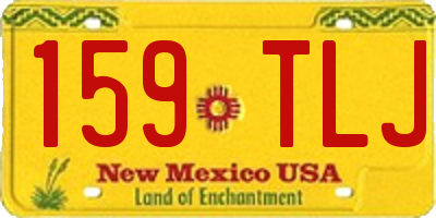 NM license plate 159TLJ