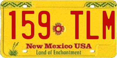 NM license plate 159TLM