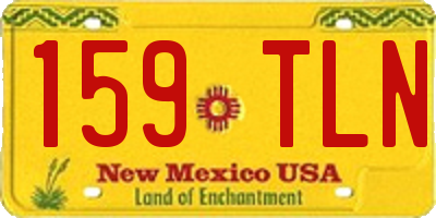 NM license plate 159TLN