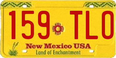 NM license plate 159TLO