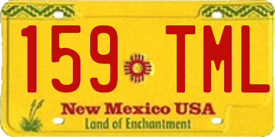 NM license plate 159TML