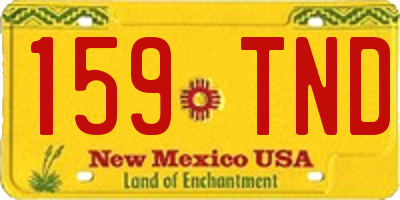 NM license plate 159TND