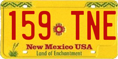 NM license plate 159TNE