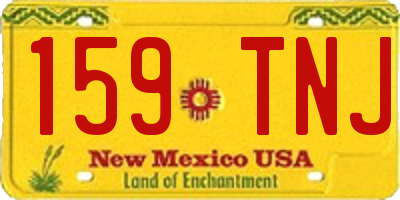 NM license plate 159TNJ
