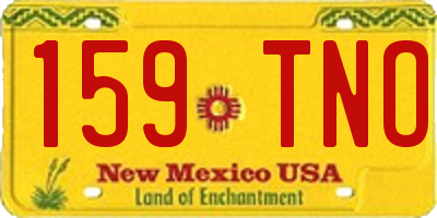 NM license plate 159TNO