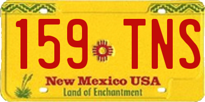 NM license plate 159TNS