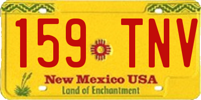 NM license plate 159TNV