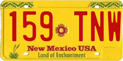 NM license plate 159TNW