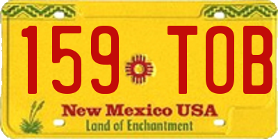 NM license plate 159TOB