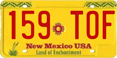 NM license plate 159TOF