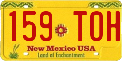 NM license plate 159TOH