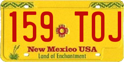 NM license plate 159TOJ
