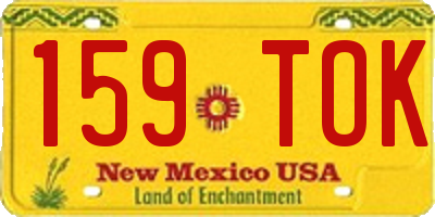 NM license plate 159TOK