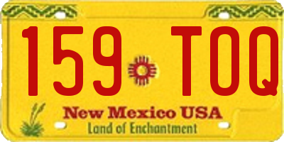 NM license plate 159TOQ
