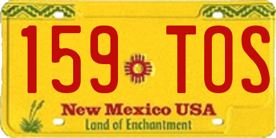 NM license plate 159TOS