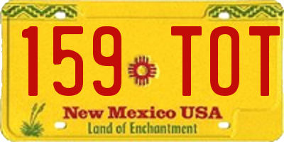 NM license plate 159TOT