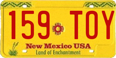 NM license plate 159TOY