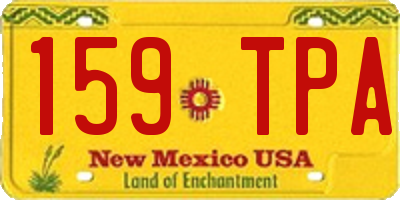 NM license plate 159TPA