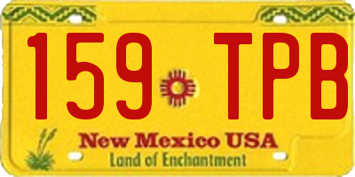 NM license plate 159TPB