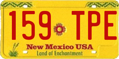 NM license plate 159TPE