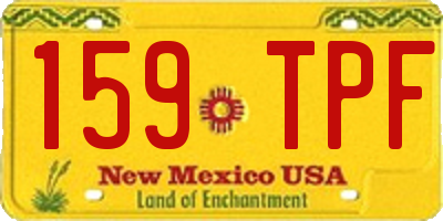 NM license plate 159TPF