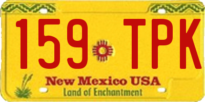 NM license plate 159TPK