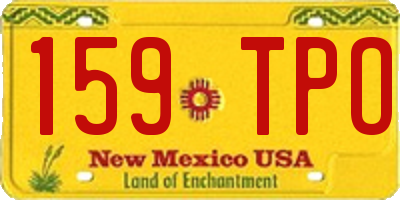 NM license plate 159TPO